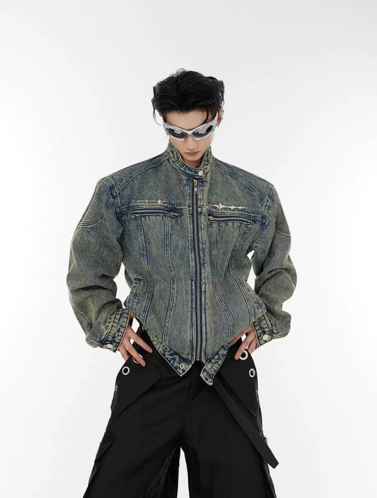 Retro Frosted Jean Jacket