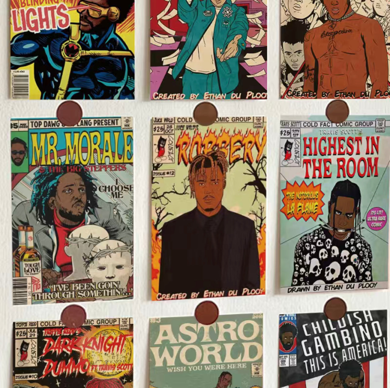 Rapper Comic Style Posters